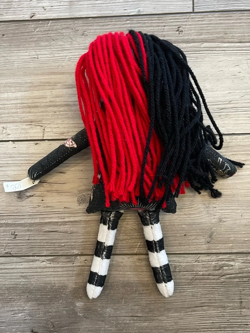 Handmade Gothic Zombie Girl Doll (Red/Black)